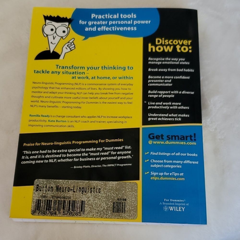 Neuro-linguistic Programming For Dummies Book - Picture 2 of 5